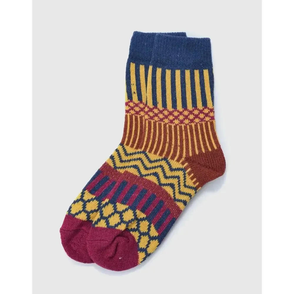Rufia - 5 Pairs Bohemian Wool-Blend Socks Set